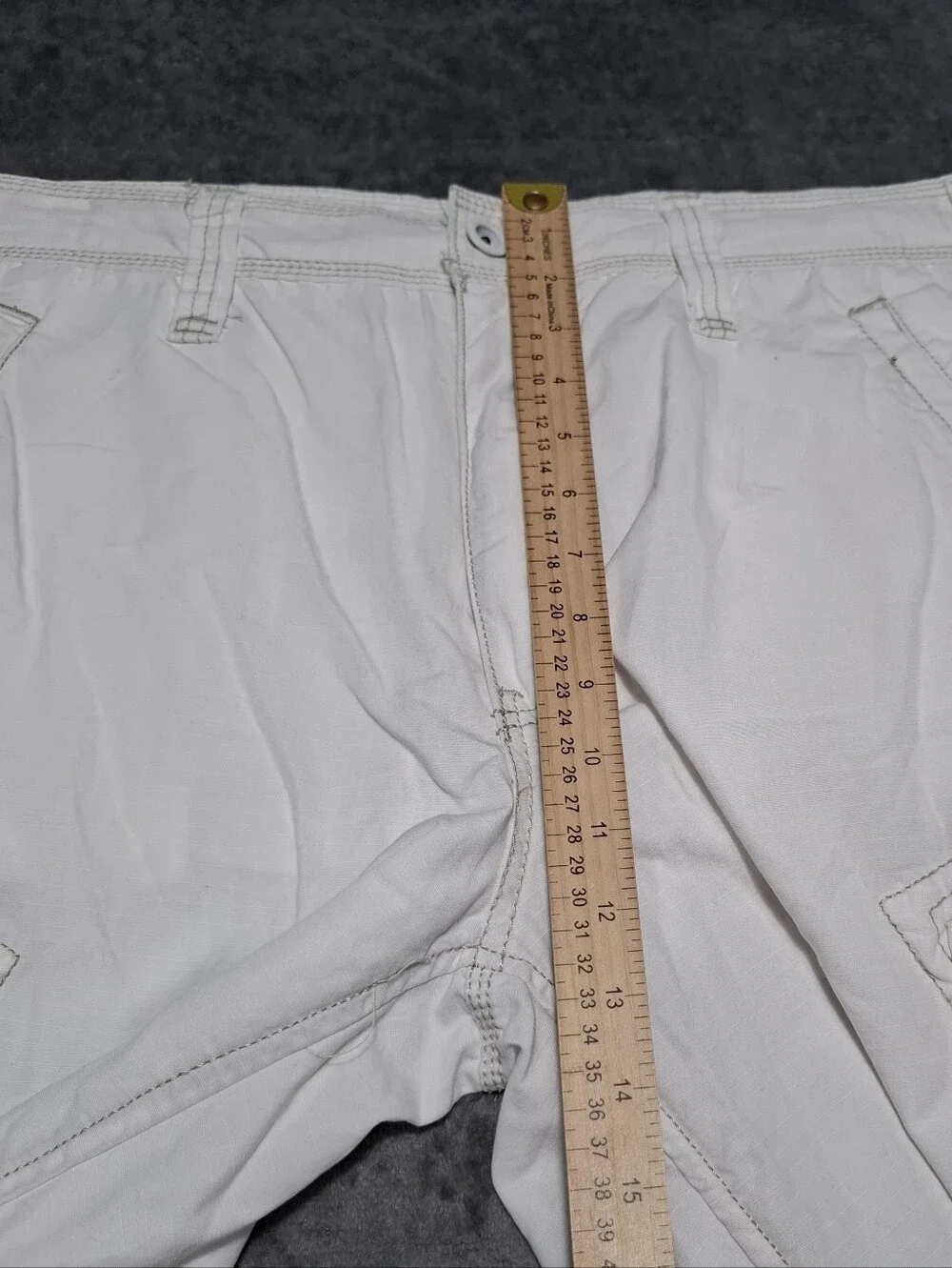 Jet Lag Cargo Shorts Camp Rugged Withe / Cream Utility Baggy Mens Size 36